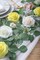 Artificial Flowers 25pcs Real Looking Canary Yellow Foam Fake Roses (Canary Yellow) 3"D x 3"W x 9"H